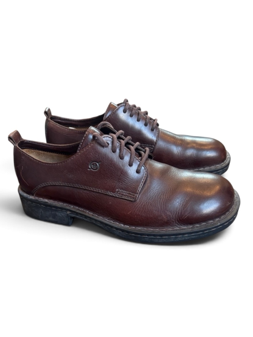Born Leather Oxford Loafers Men's 11 Brown Lace Up Shoes